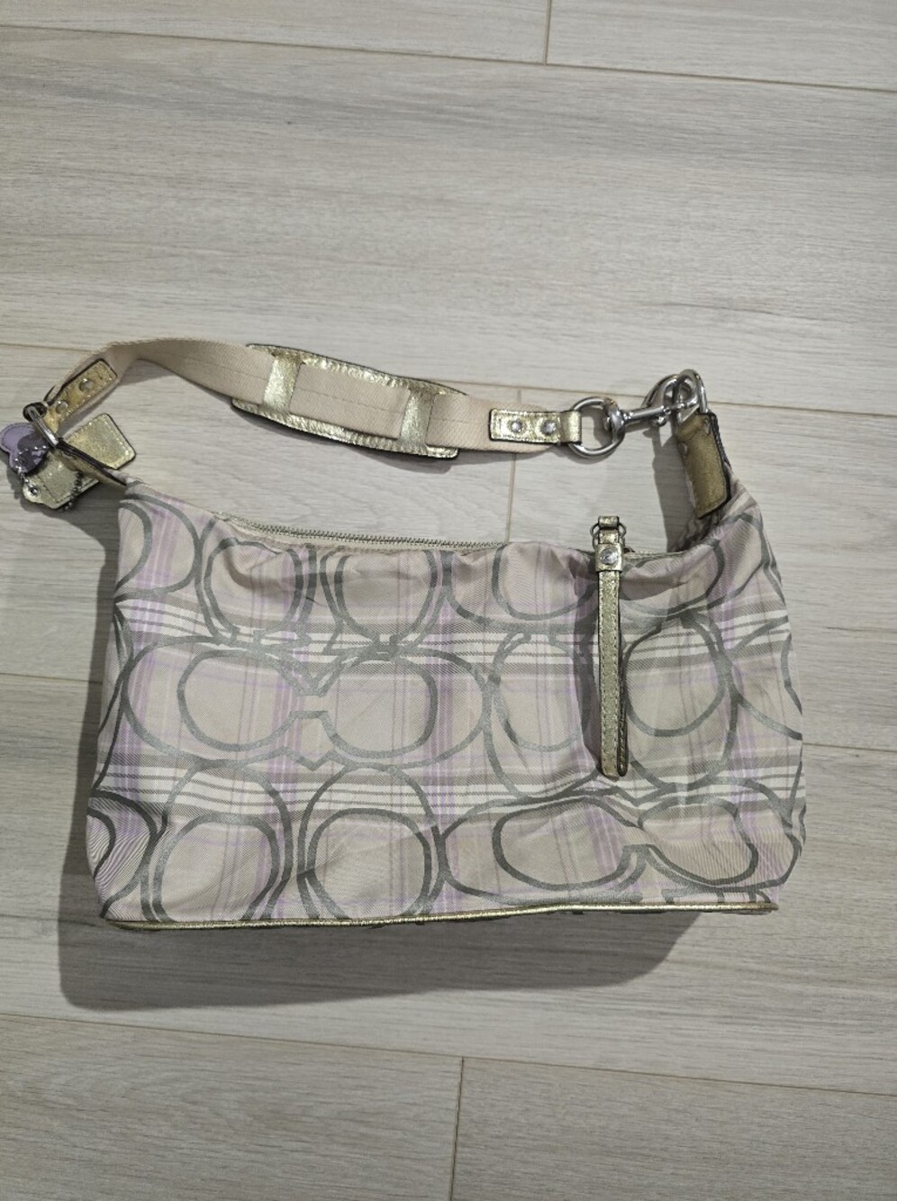 COACH tartan Plaid Hobo Shoulder Bag - Picture 4 of 10